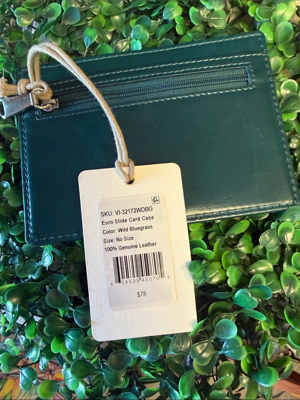 HOBO Teal Leather Cardholder Wallet with ID Window - Picture 3 of 3